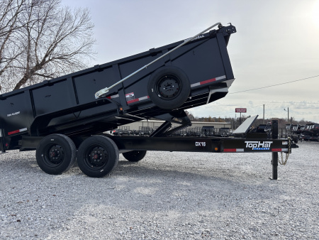 New Top Hat TH/ DX16- 83"X 16' (3FT SIDES) 17.5K Dump Trailer