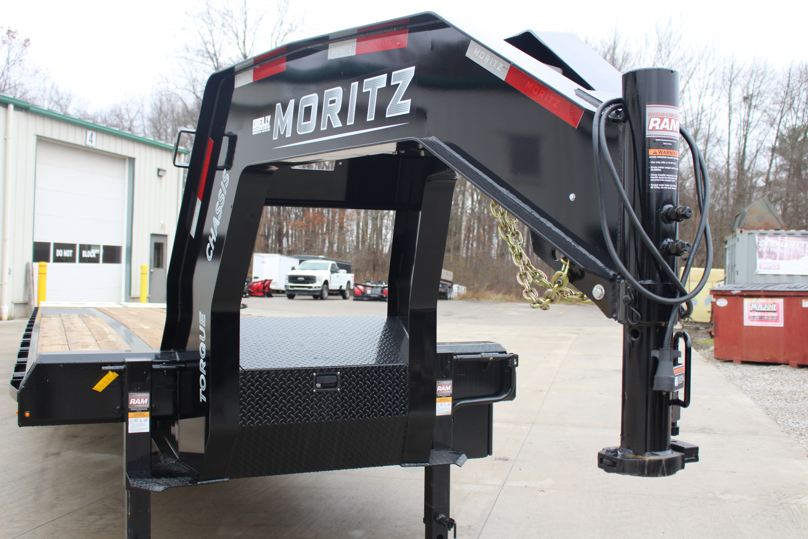 New 2025 Moritz FDGH DT 30' + 5' GOOSENECK Deckover Flatbed Trailer- Full Width Aluminum Ramps- 25900# GVW