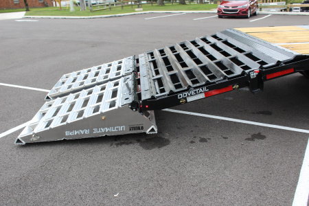 New 2025 Moritz FDGH DT 30' + 5' GOOSENECK Deckover Flatbed Trailer- Full Width Aluminum Ramps- 25900# GVW
