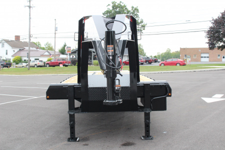 New 2025 Moritz FDGH DT 30' + 5' GOOSENECK Deckover Flatbed Trailer- Full Width Aluminum Ramps- 25900# GVW