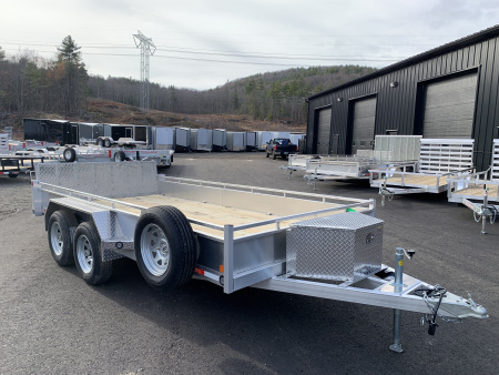 New 2026 Triumph 7X14 Aluminum Utility Trailer/ Bi-Fold Ramp/ Tool Box - 7000GVW