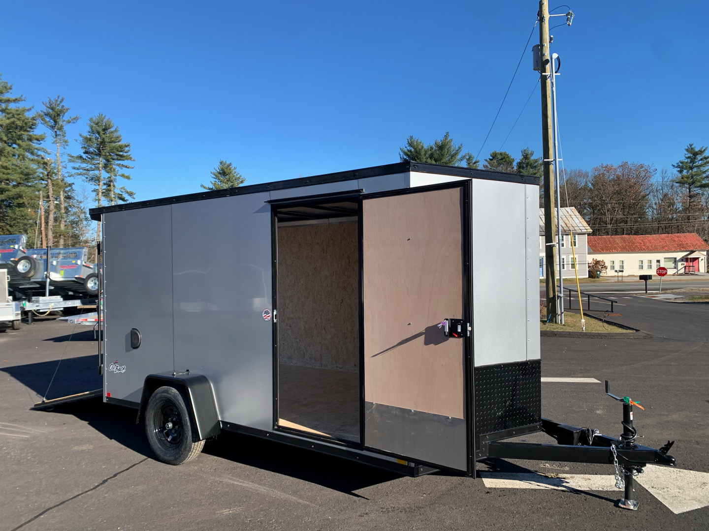 New 2026 Pace American 7x12 + 2ft V nose/ Rear Spoiler/ Elec. Brake/ Blackout - 3500GVW