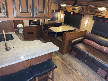 Used 2019 Bison Trailers 8318 W/ SLIDE Horse Trailer