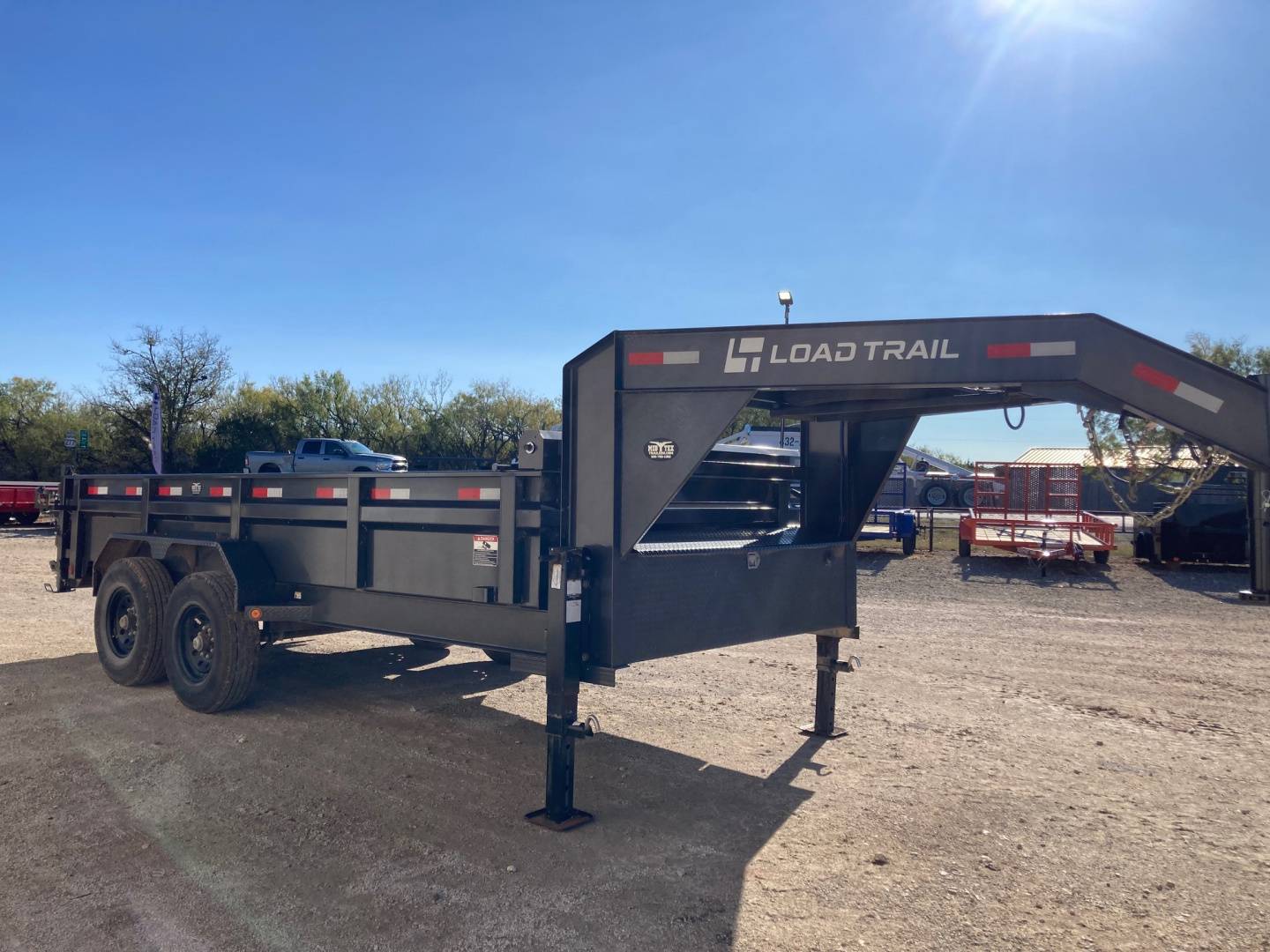 Used USED 2024 LOAD TRAIL 83" X 16' TANDEM AXLE GOOSENECK LOW-PRO DUMP