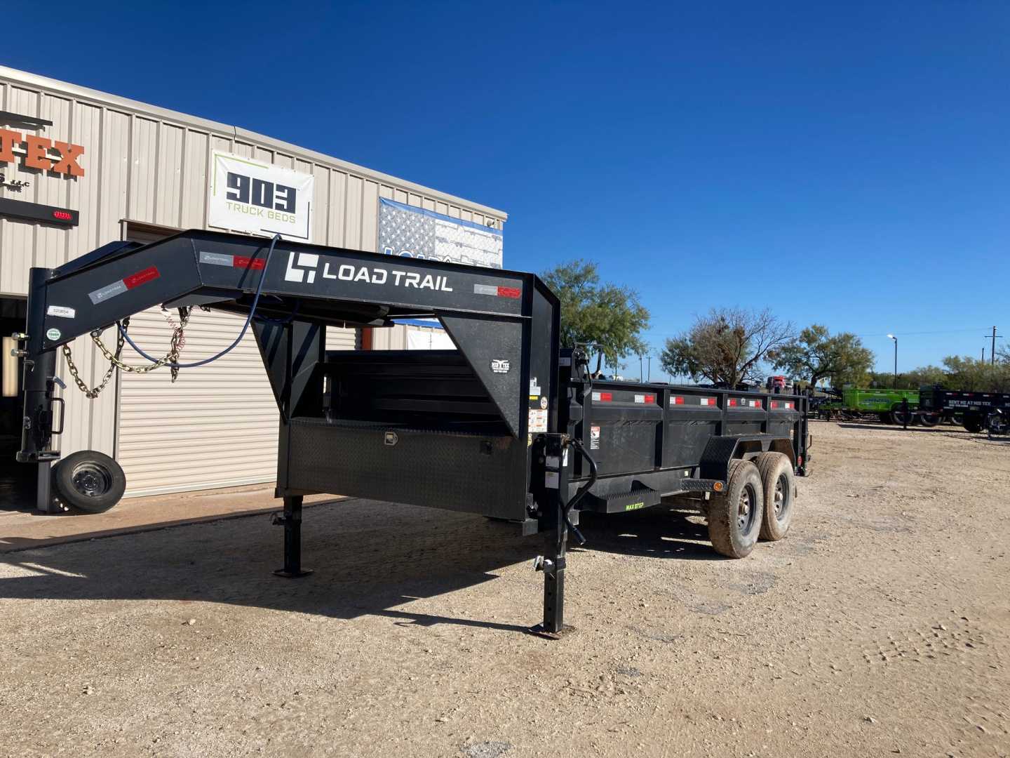 Used USED 2024 LOAD TRAIL 83" X 16' TANDEM AXLE GOOSENECK LOW-PRO DUMP