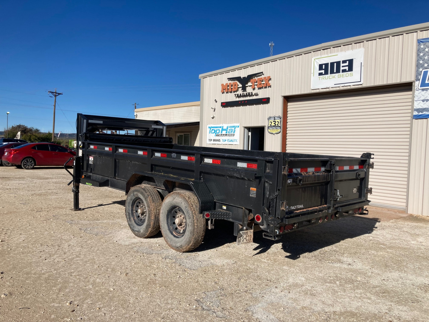 Used USED 2024 LOAD TRAIL 83" X 16' TANDEM AXLE GOOSENECK LOW-PRO DUMP