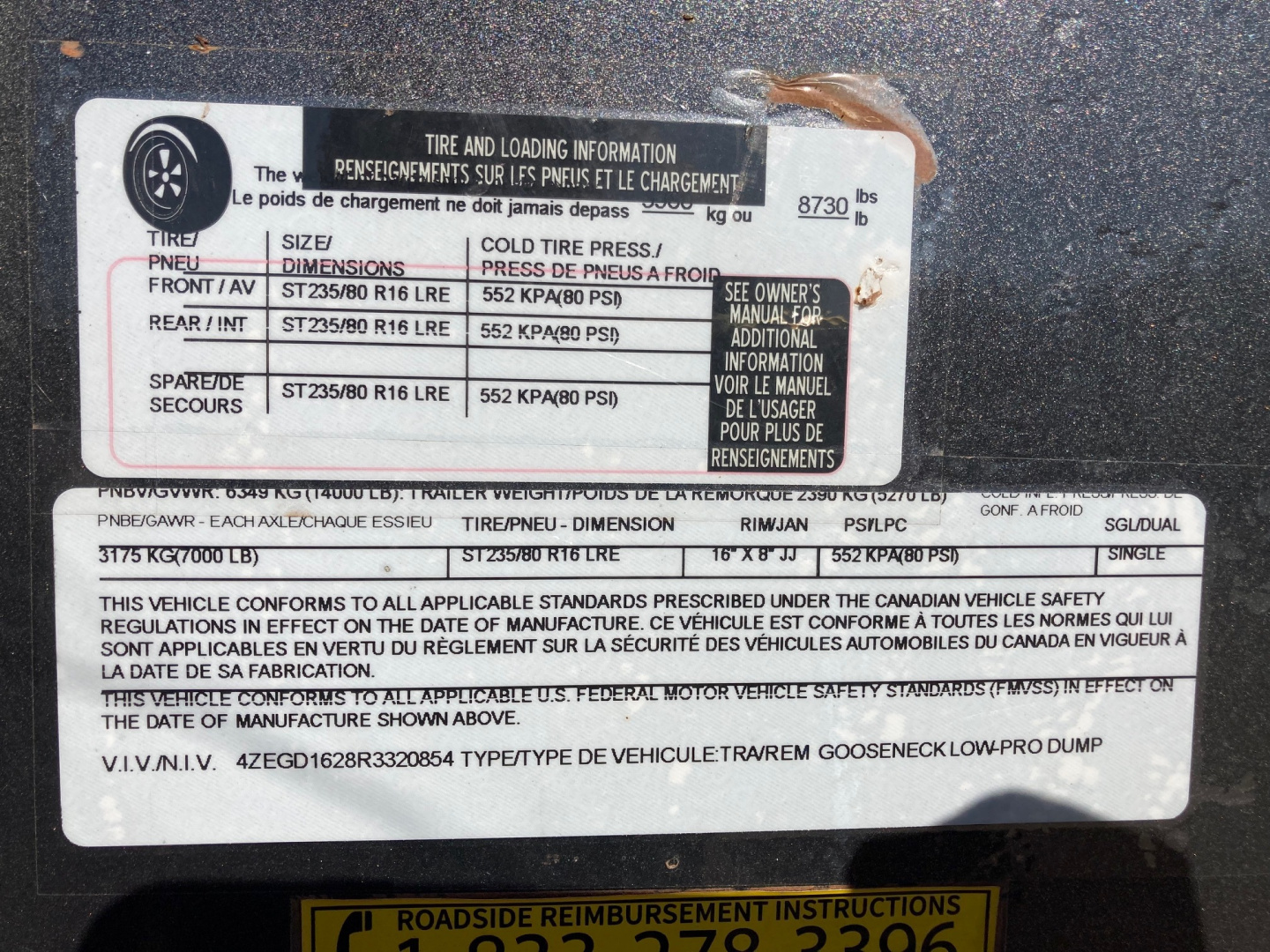 Used USED 2024 LOAD TRAIL 83" X 16' TANDEM AXLE GOOSENECK LOW-PRO DUMP