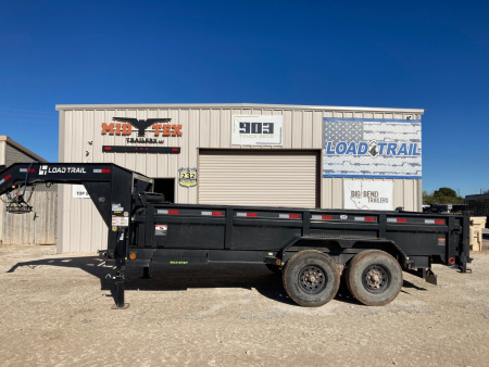 Used USED 2024 LOAD TRAIL 83" X 16' TANDEM AXLE GOOSENECK LOW-PRO DUMP