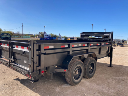 Used USED 2024 LOAD TRAIL 83" X 16' TANDEM AXLE GOOSENECK LOW-PRO DUMP