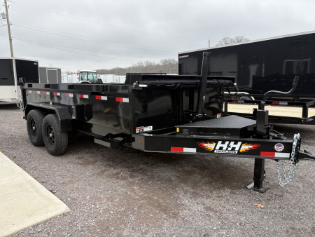 New 2026 H&H Trailers 83 x 14 14K Telescopic I-Beam Bumper Pull Dump Trailer
