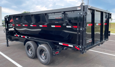New Horizon 16' Gooseneck Roll Off Bin Dump Trailer 17,920LB w/ 3 Dumpster Bins