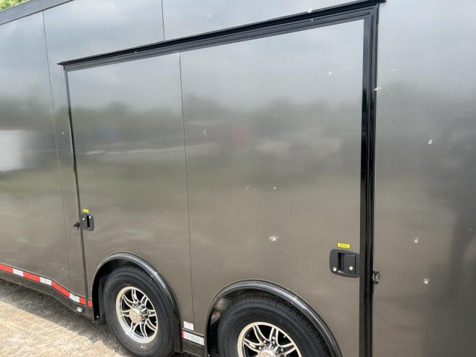 New 2023 ATC 8.5 X 28 FT CAR HAULER ROM500 WITH BLACK OUT KIT