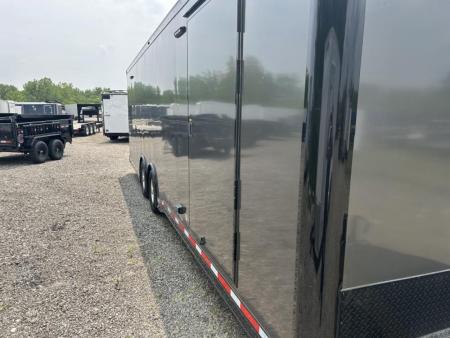 New 2023 ATC 8.5 X 28 FT CAR HAULER ROM500 WITH BLACK OUT KIT