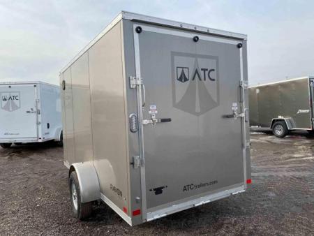 New 2022 ATC RAVEN 6X12 FT ALUMINUM ENCLOSED CARGO WITH RAMP DOOR AND ALUMINUM WHEELS