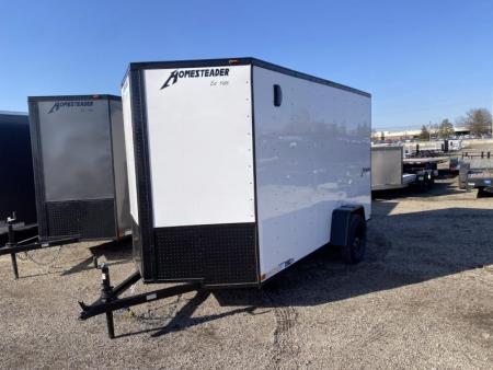 New 2025 Homesteader Trailer 6 X 12 FT CARGO TRAILER 6 FT 6 IN INT HEIGHT WITH RAMP DOOR BLACK OUT