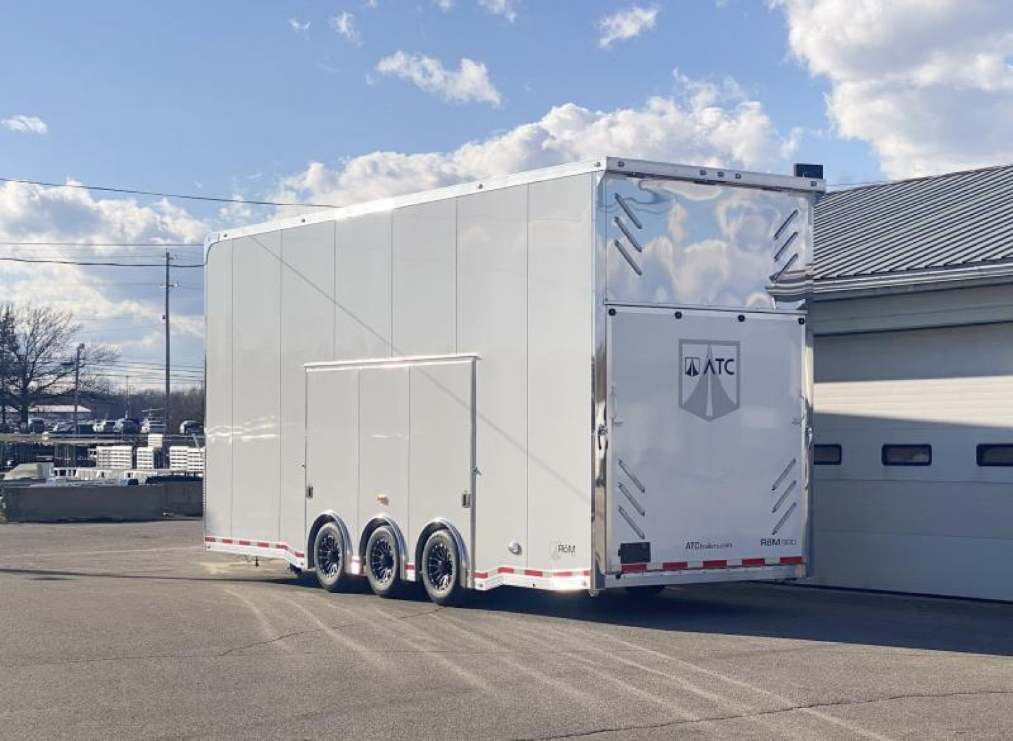 New 2025 ATC 26 FT ROM900 ALUMINUM STACKER TRAILER WITH ESCAPE DOOR for ...