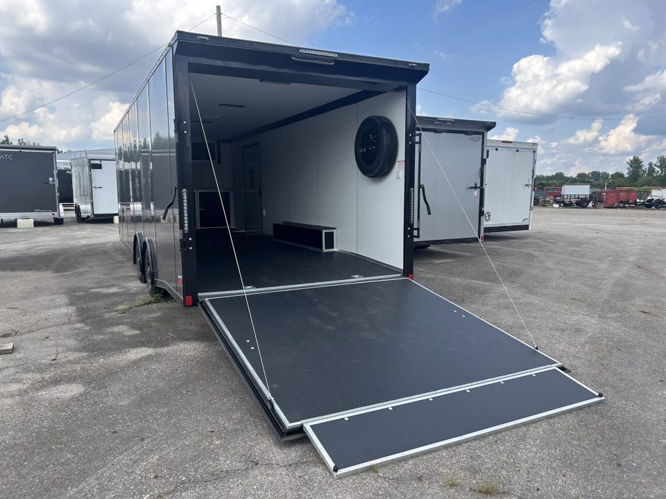 New 2025 Bravo Trailers 24 FT SCOUT PERFORMANCE ENCLOSED CAR HAULER WITH RAMP DOOR 10K GVWR *FACTORY CLOSE OUT*