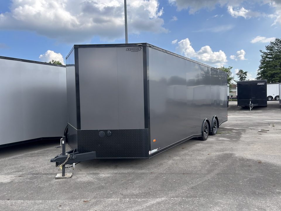 New 2025 Bravo Trailers 24 FT SCOUT PERFORMANCE ENCLOSED CAR HAULER WITH RAMP DOOR 10K GVWR *FACTORY CLOSE OUT*