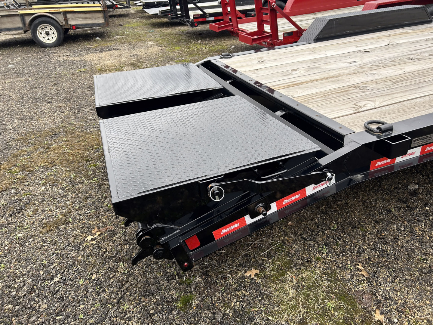 New 2025 Liberty 83 IN X 24 FT EQUIPMENT TRAILER FULL WIDTH RAMPS 17K GVWR