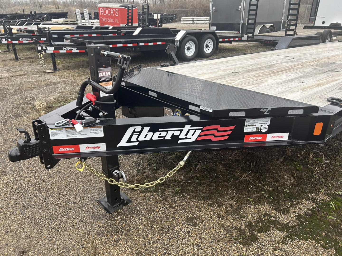 New 2025 Liberty 83 IN X 24 FT EQUIPMENT TRAILER FULL WIDTH RAMPS 17K GVWR