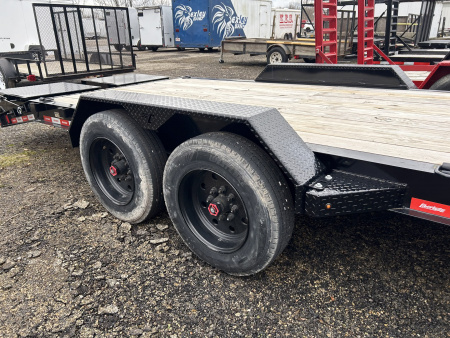 New 2025 Liberty 83 IN X 24 FT EQUIPMENT TRAILER FULL WIDTH RAMPS 17K GVWR