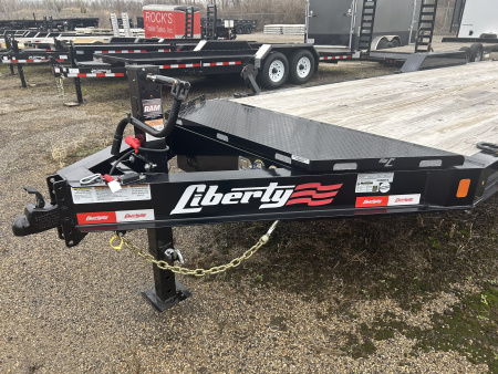 New 2025 Liberty 83 IN X 24 FT EQUIPMENT TRAILER FULL WIDTH RAMPS 17K GVWR