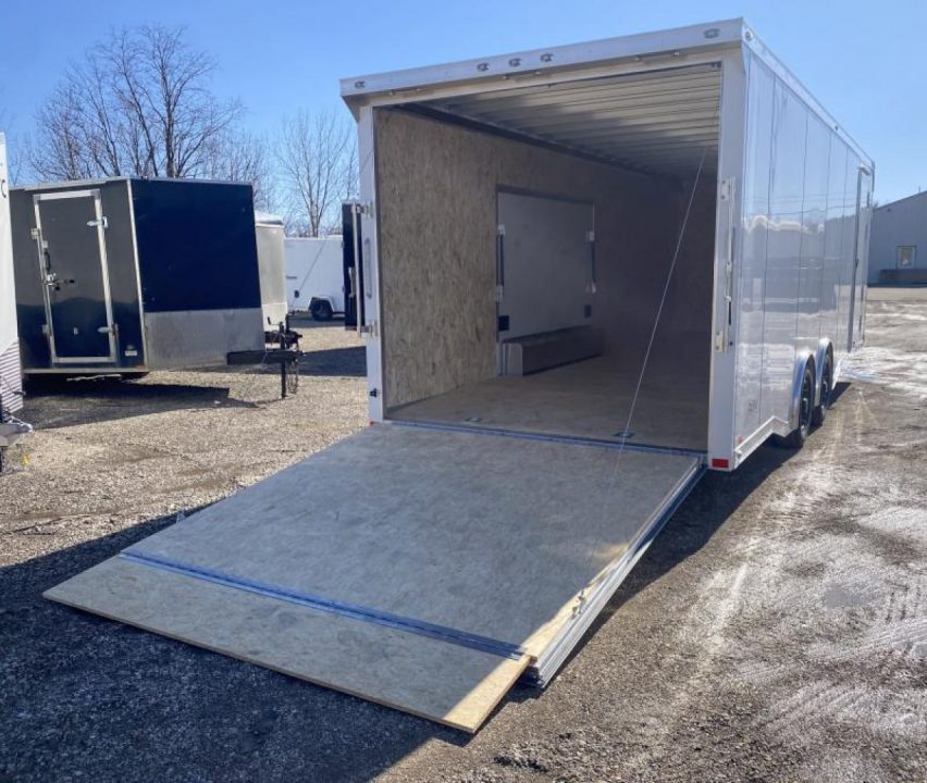 New 2025 ATC 24 FT ROM 400 ALUMINUM ENCLOSED CAR HAULER PREMIUM ESCAPE DOOR
