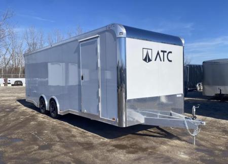 New 2025 ATC 24 FT ROM 400 ALUMINUM ENCLOSED CAR HAULER PREMIUM ESCAPE DOOR