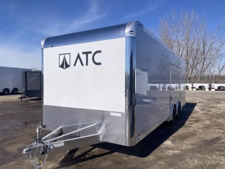 New 2025 ATC 24 FT ROM 400 ALUMINUM ENCLOSED CAR HAULER PREMIUM ESCAPE DOOR