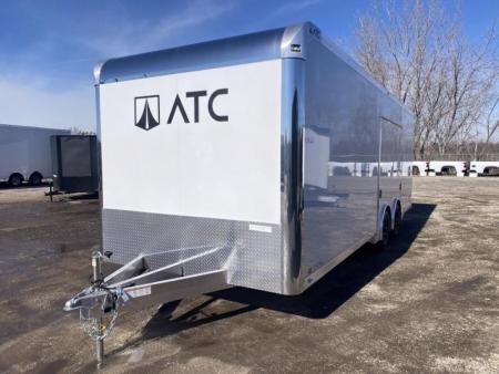 New 2025 ATC 24 FT ROM 400 ALUMINUM ENCLOSED CAR HAULER PREMIUM ESCAPE DOOR