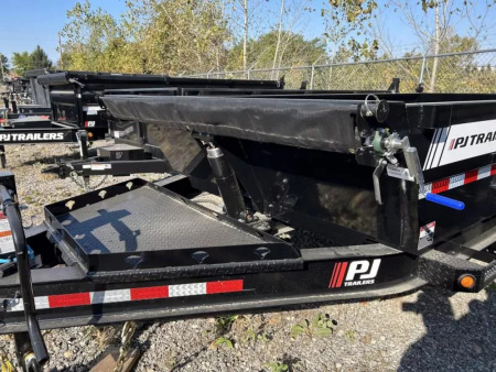 New 2026 PJ Trailers 7 X 14 FT LOW PRO TELESCOPIC DUMP TRAILER 15K GVWR