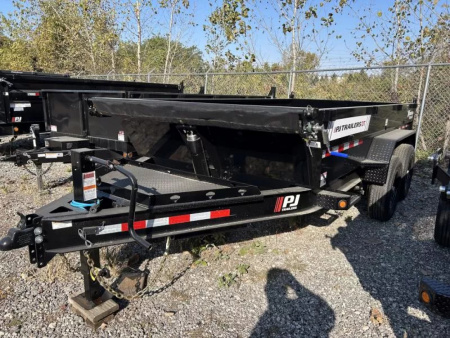 New 2026 PJ Trailers 7 X 14 FT LOW PRO TELESCOPIC DUMP TRAILER 15K GVWR
