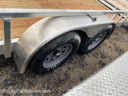 New 2022 Sport Haven 7 X 18 FT TANDEM ALUMINUM UTILITY TRAILER WITH WOOD DECK