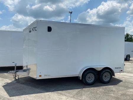 New 2022 ATC RAVEN 7 X 14 FT CARGO TRAILER 7' INTERIOR HEIGHT DOUBLE REAR DOOR