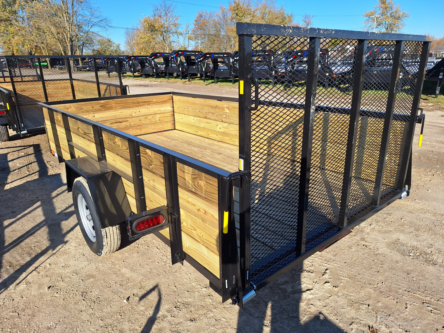 New 2026 AMO 76x12 High Woodside Utility Trailer With Spring Assist Gate and Led Light