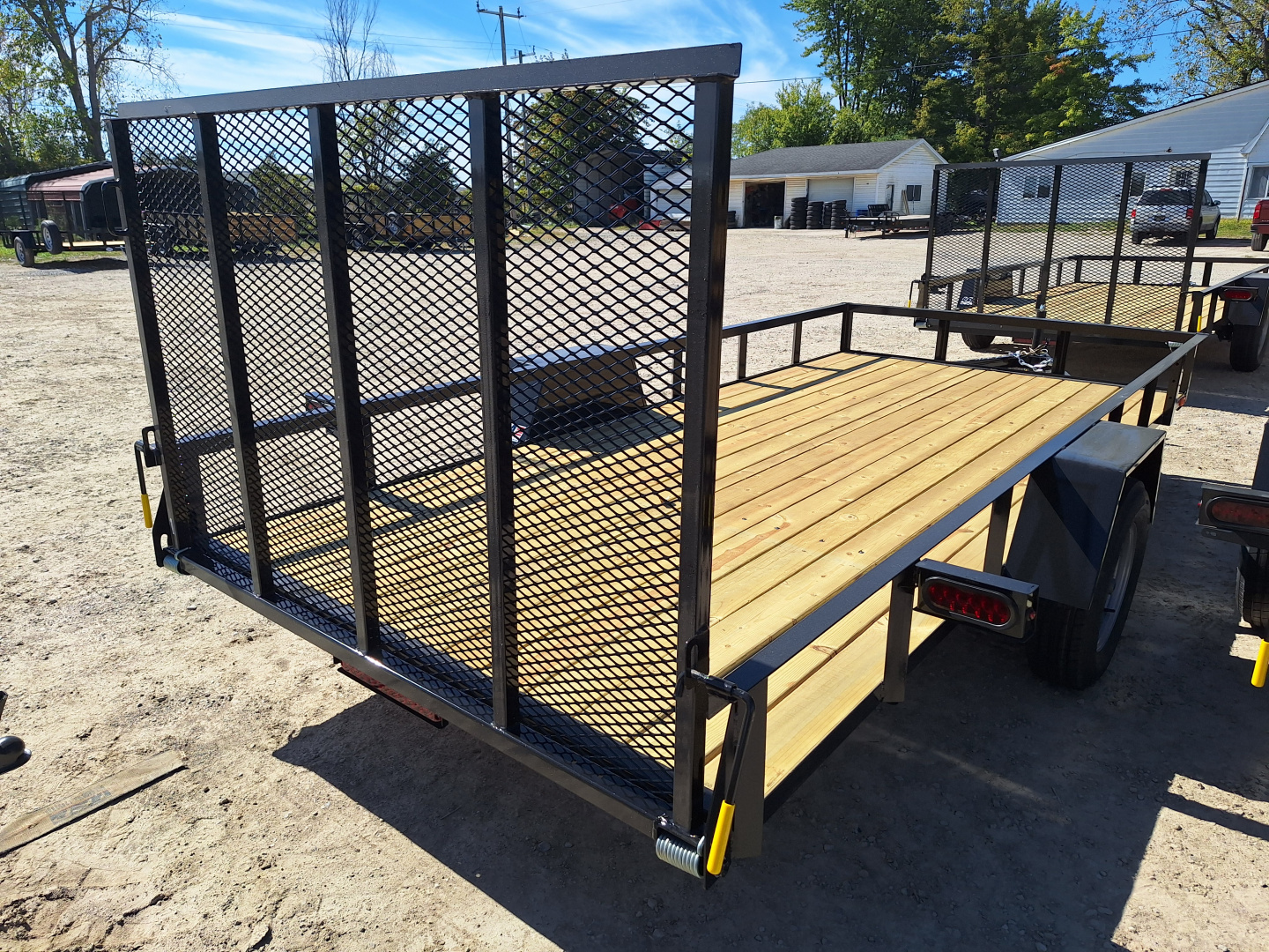 New 2026 AMO 76x14' Single Axle Landscape Trailer W/ Led Lights and Spring Assist Gate