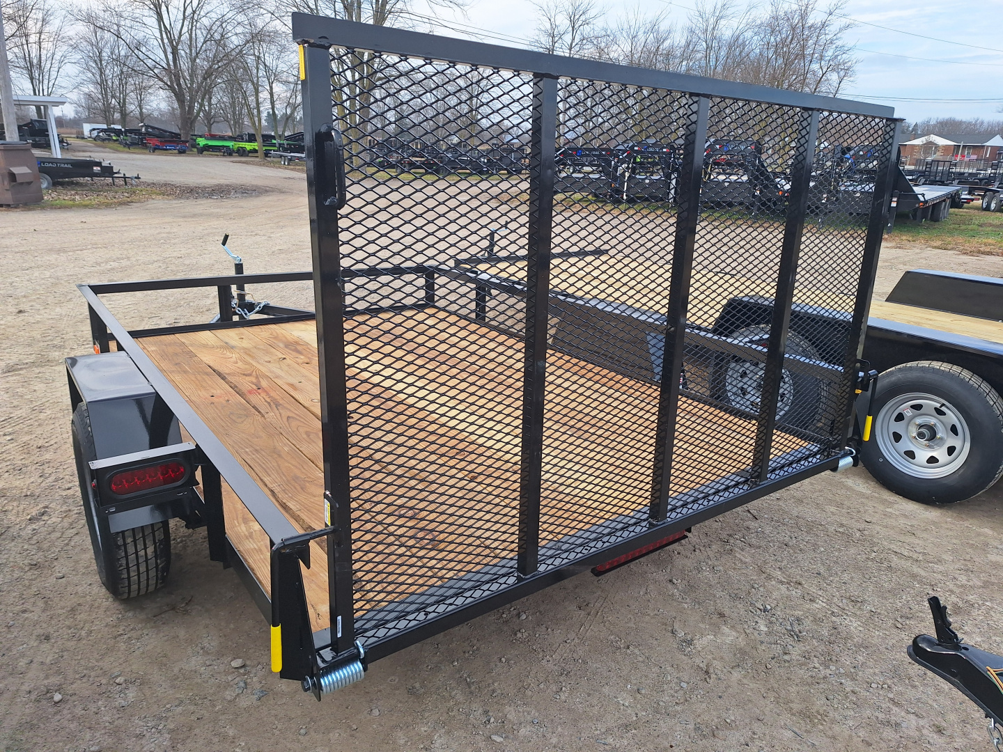 New 2026 AMO 82x10' Lowside Landscape Trailer W/2" Floor, Led Lights And Spring Assist Gate