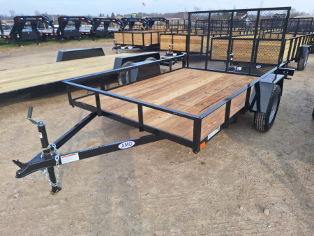 New 2026 AMO 82x10' Lowside Landscape Trailer W/2  Floor, Led Lights And Spring Assist Gate