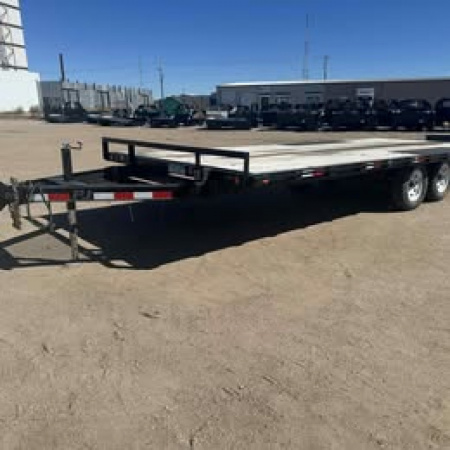 Used 2014 Pj 20' Light Duty Deckover (L5) with Slide in Ramps