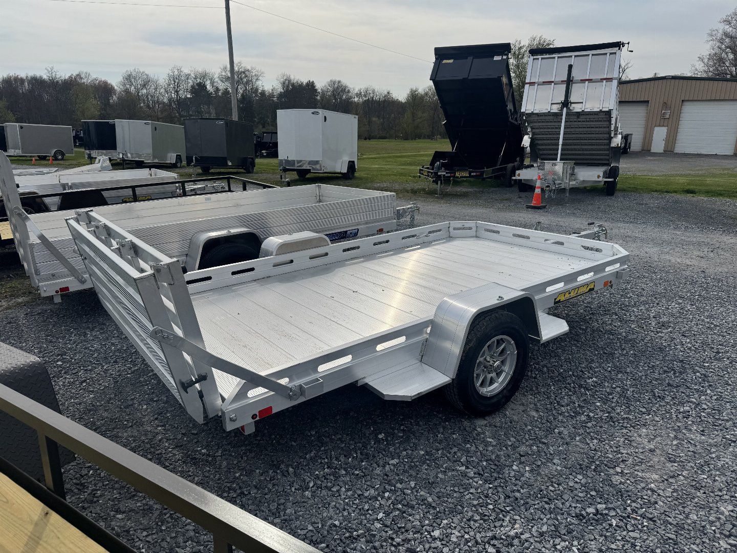 New 2026 Aluma 7712H-S-BT Bifold Gate Utility Trailer