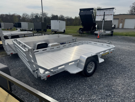 New 2026 Aluma 7712H-S-BT Bifold Gate Utility Trailer