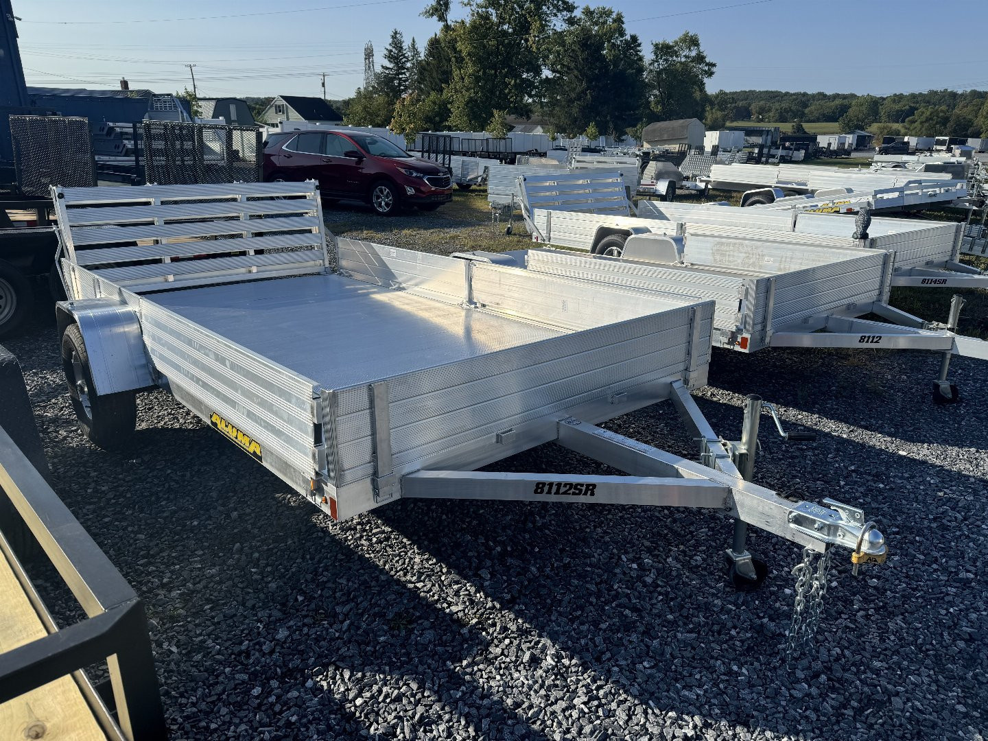 New 2026 Aluma 8112SR 2 Place ATV BiFold Gate Side Ramp ATV Trailer