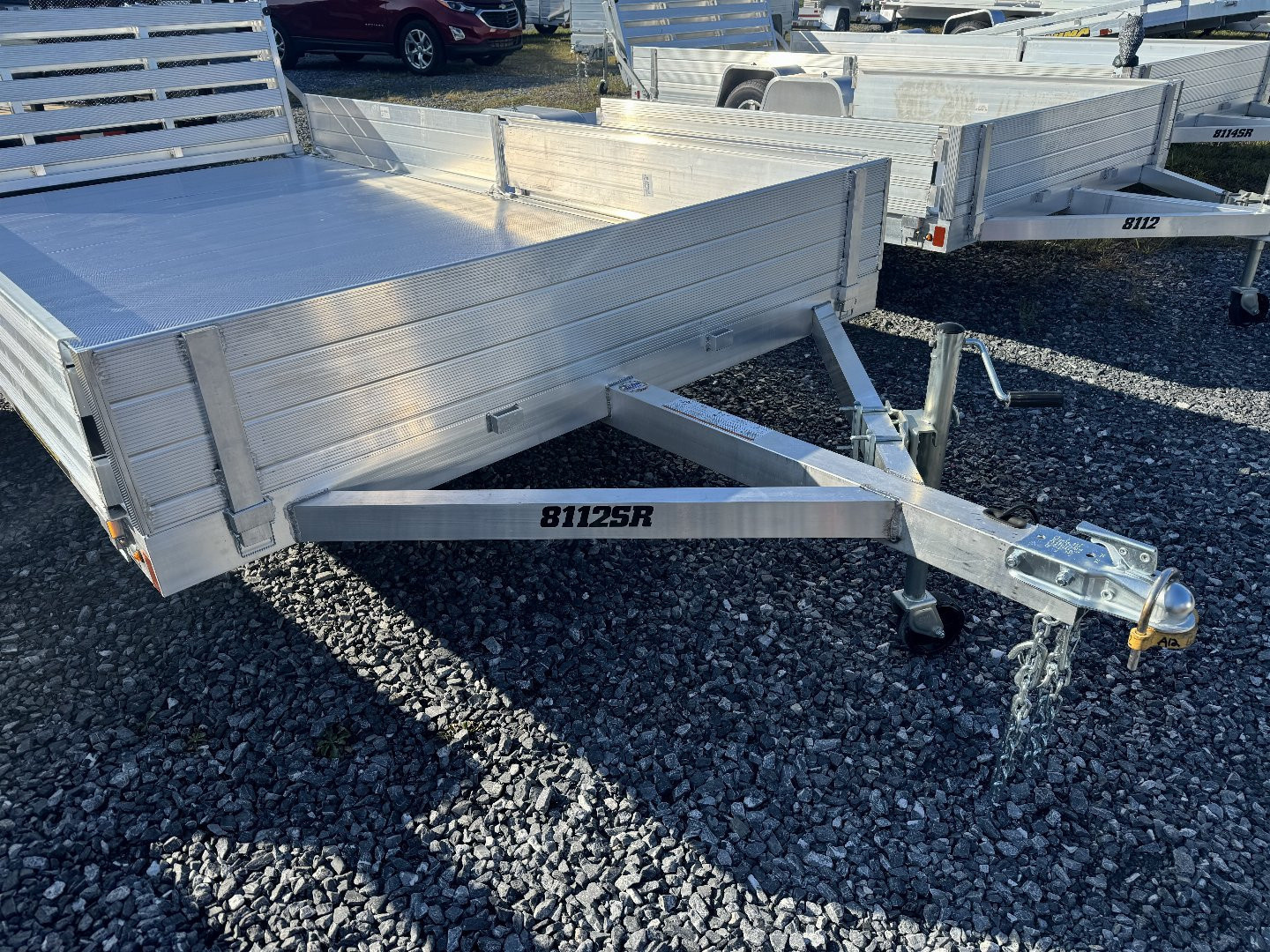 New 2026 Aluma 8112SR 2 Place ATV BiFold Gate Side Ramp ATV Trailer