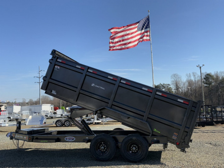 New 2026 Load Trail 7X16 14K Low Pro w/ 4' Sides Dump Trailer