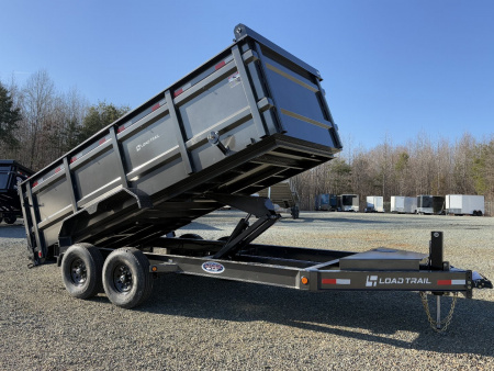 New 2026 Load Trail 7X16 14K Low Pro w/ 4' Sides Dump Trailer