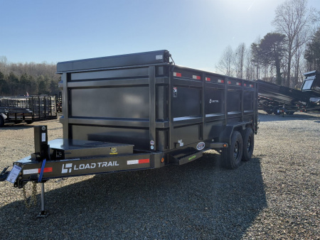 New 2026 Load Trail 7X16 14K Low Pro w/ 4' Sides Dump Trailer