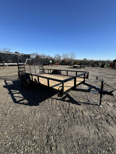 New 2026 Load Trail 77 x 12 Ramp Utility Trailer Spring Assist Fold Gate