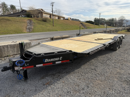 New 2026 Diamond C HDX210 Tilt Trailer 102”X24’ DRIVE OVER FENDER 23K G.V.W.R.