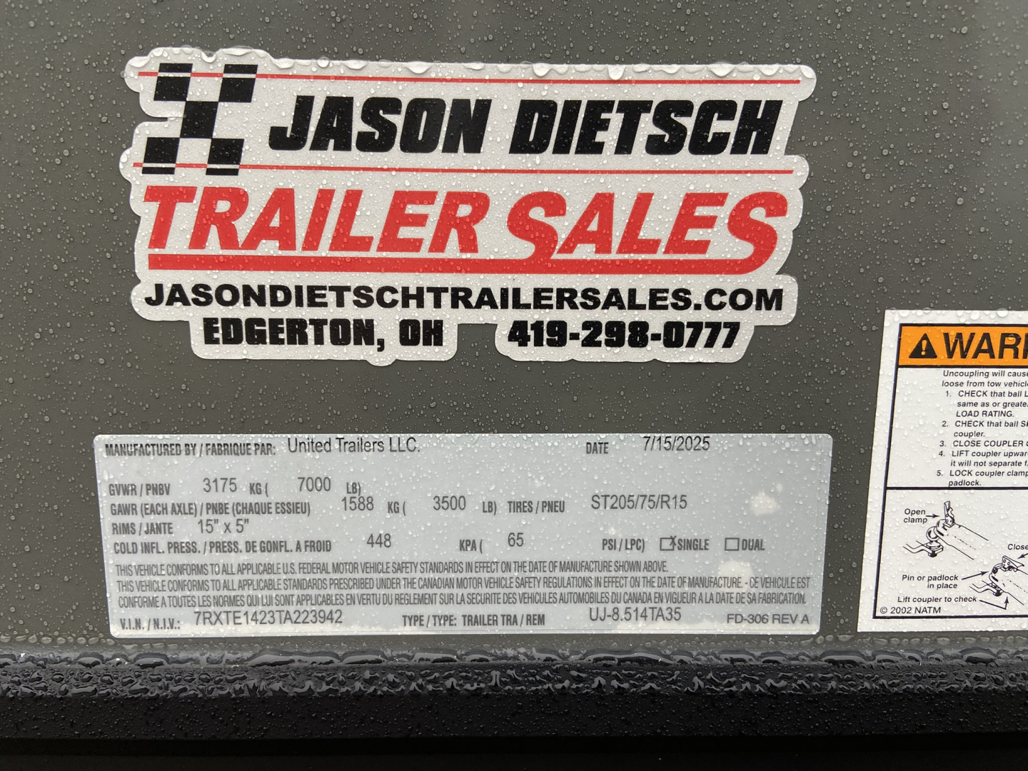 New 2026 United Trailers UJ-8.514TA35 Cargo / Enclosed Trailer