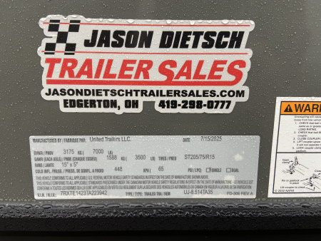 New 2026 United Trailers UJ-8.514TA35 Cargo / Enclosed Trailer